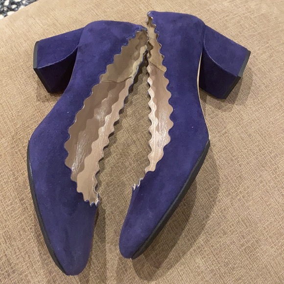 Chloe scalloped suede heels - Picture 5 of 14